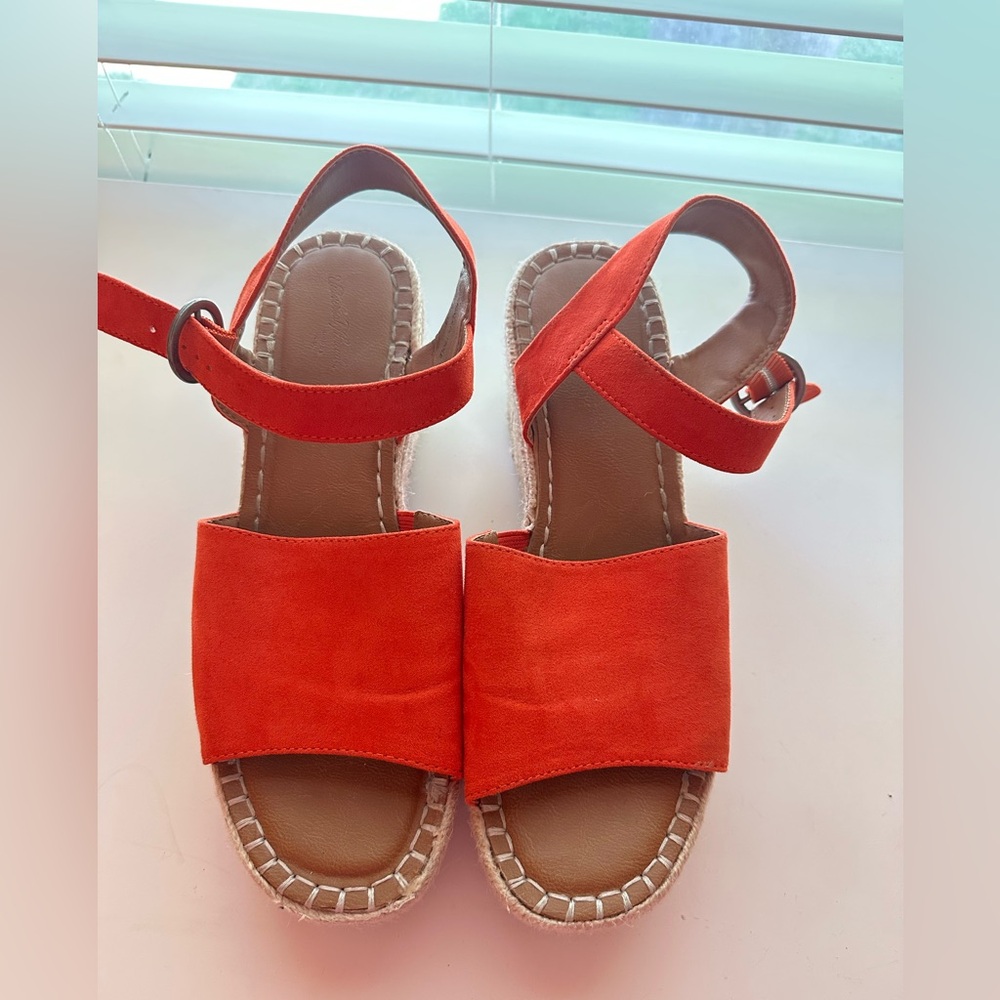 Orange Espadrille Sandals